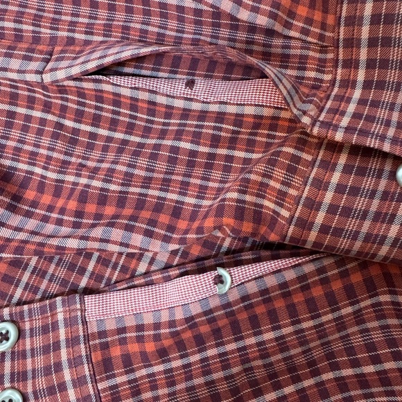 Tommy Bahama Lazlo Lux Stripe Shirt Red Plaid Men's XLTG - Picture 5 of 12